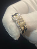 14K White Gold Diamond Wedding Band Ring H700