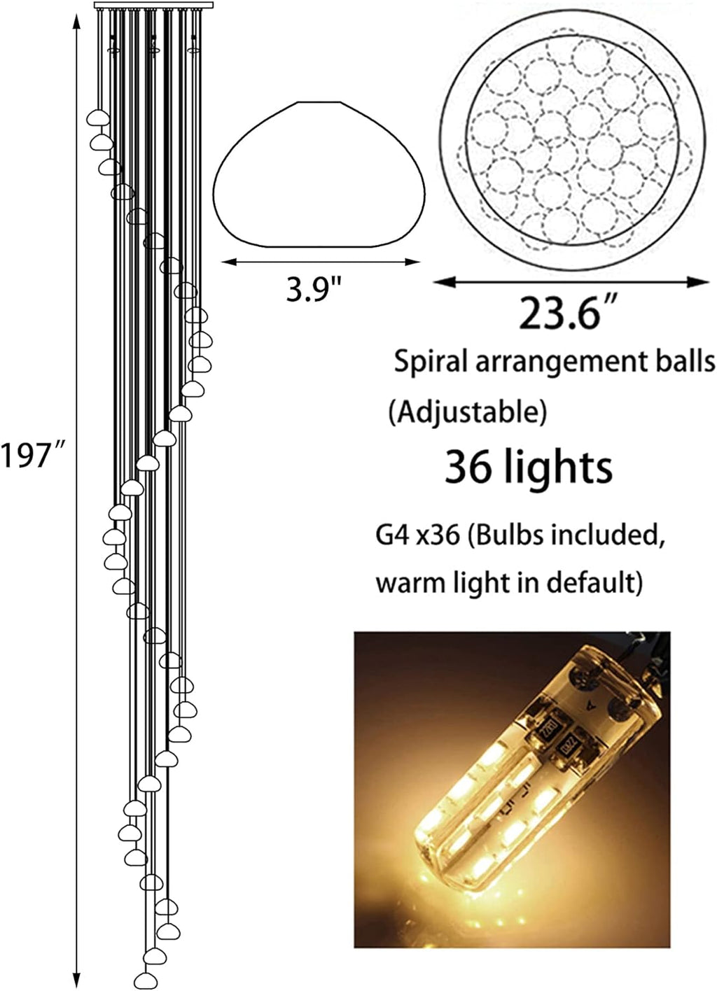 18 Lights Crystal Chandelier Pendant Light Fixture C22349