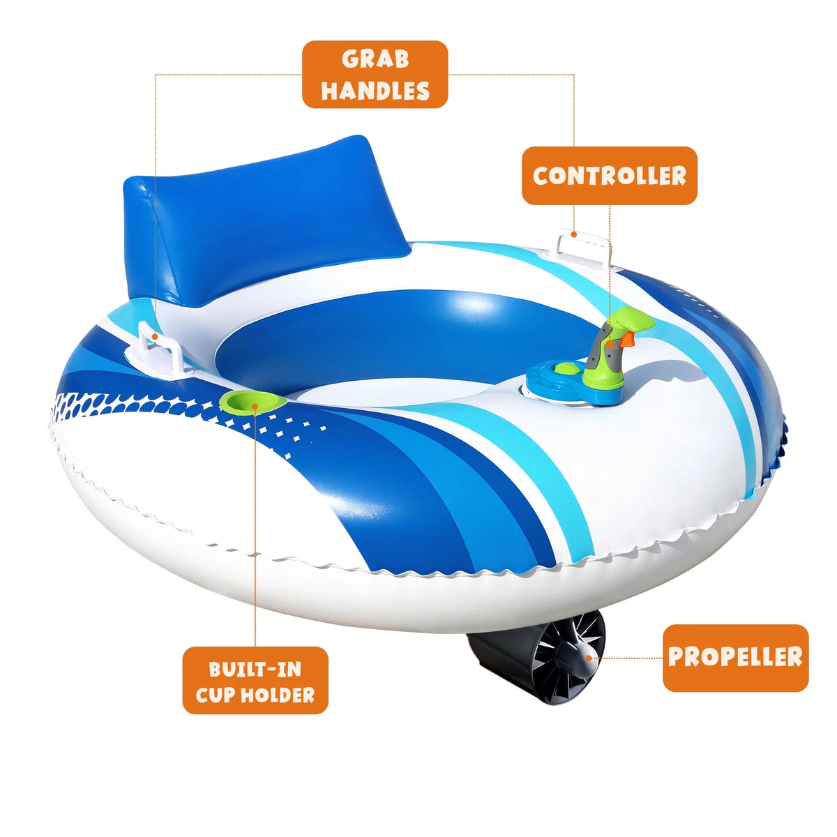 Motorized Battery Powered Inflatable Pool Water Float S532