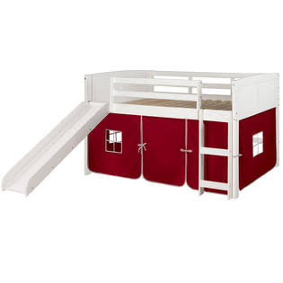 Twin Louver Low Loft White w/Red Tent Slide M2963