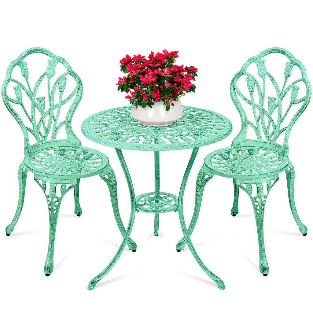 3-Piece Cast Aluminum Patio Bistro Furniture Set A75575