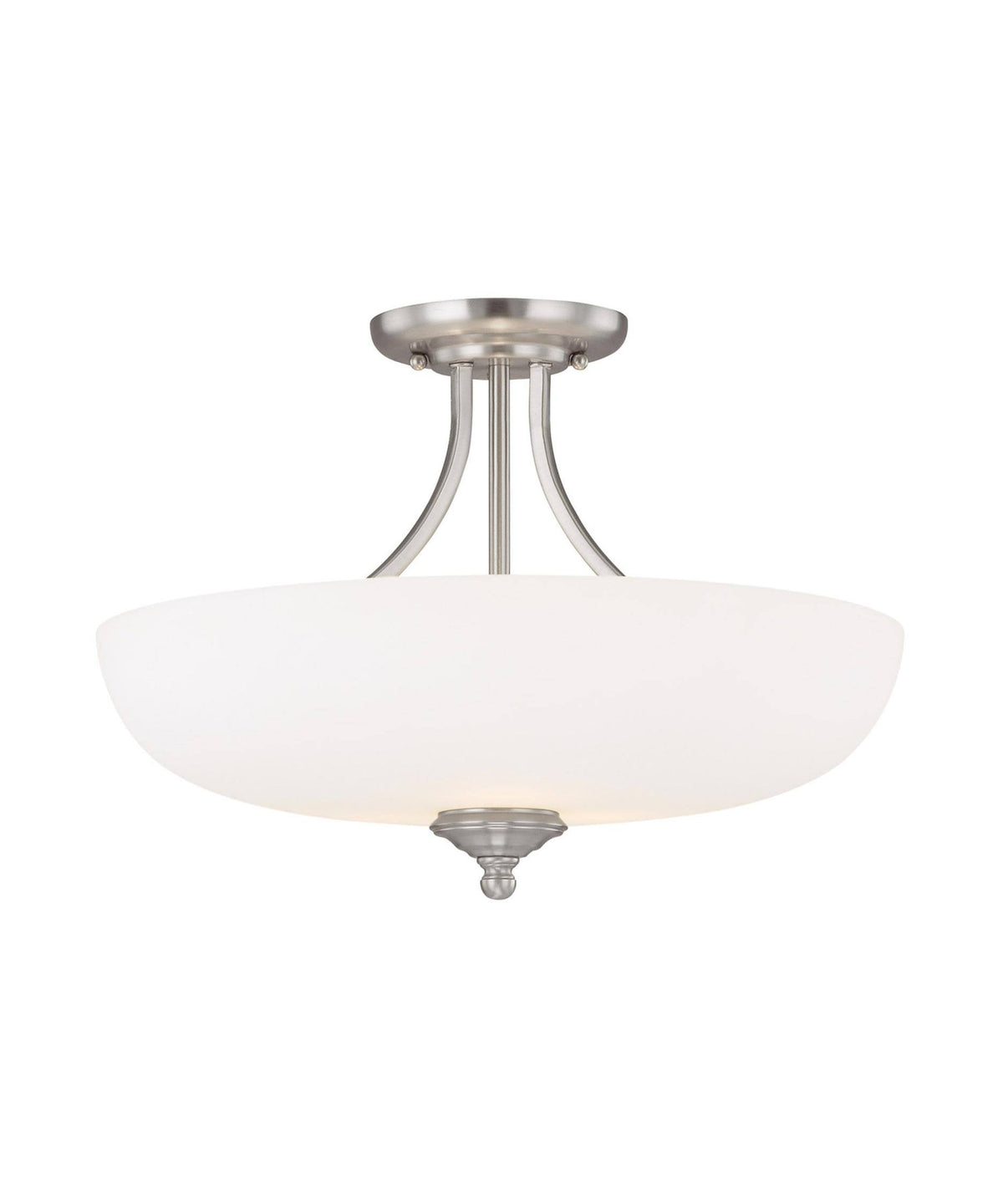 3 Light Semi-Flush Matte Nickel W618