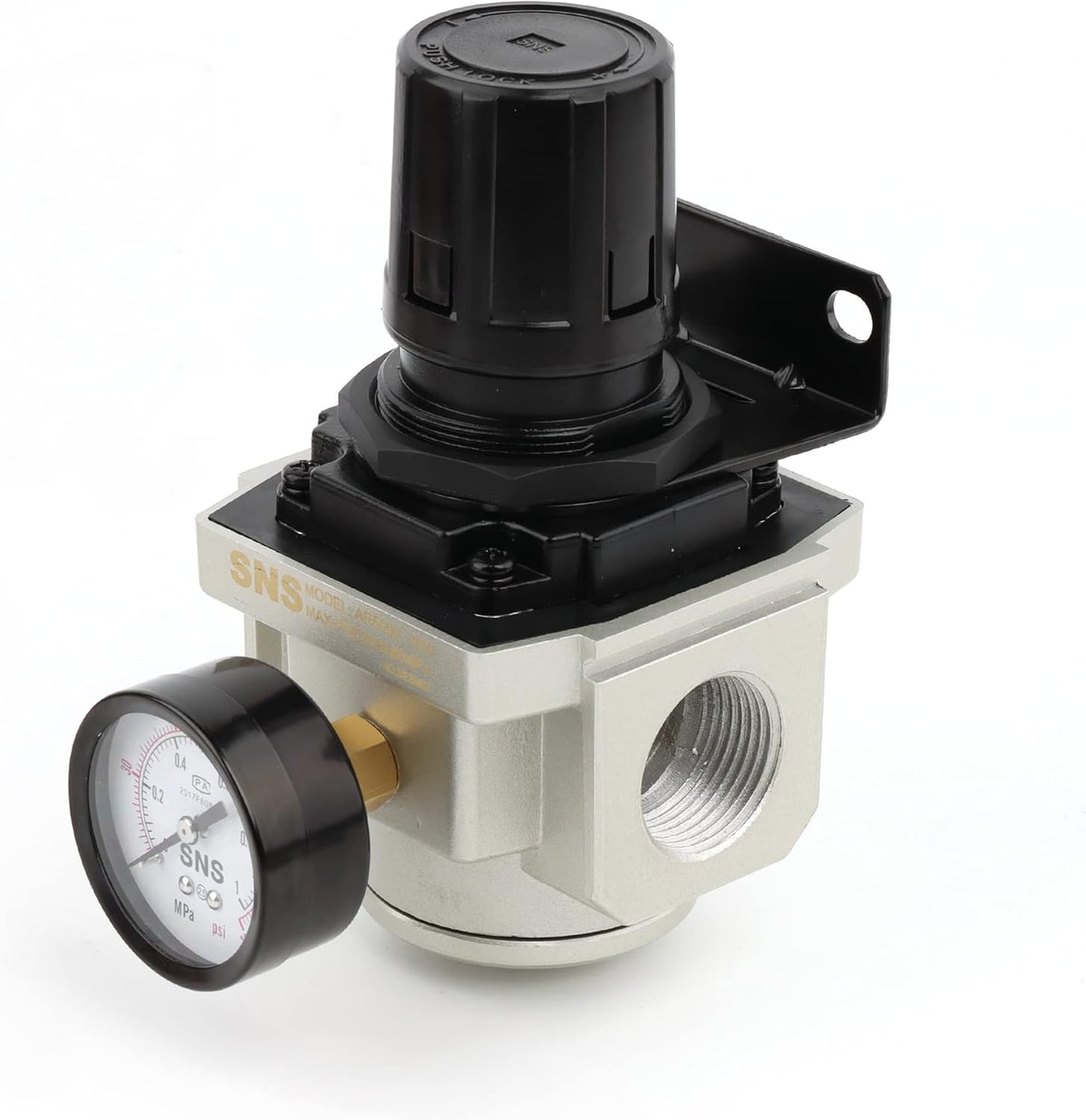 Female Thread 1'' NPT Air Pressure Regulator 0-150 PSI Adjustable, Bracket, Gauge Pack of 2 T8935
