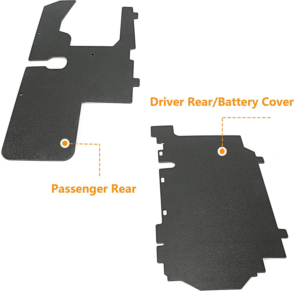 Black Radiator and Battery Protection Panels Pack of 2 P1870