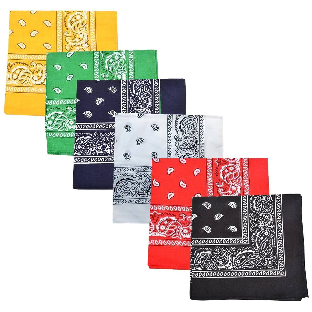 84 Pack Polyester Paisley Bandanas C5544