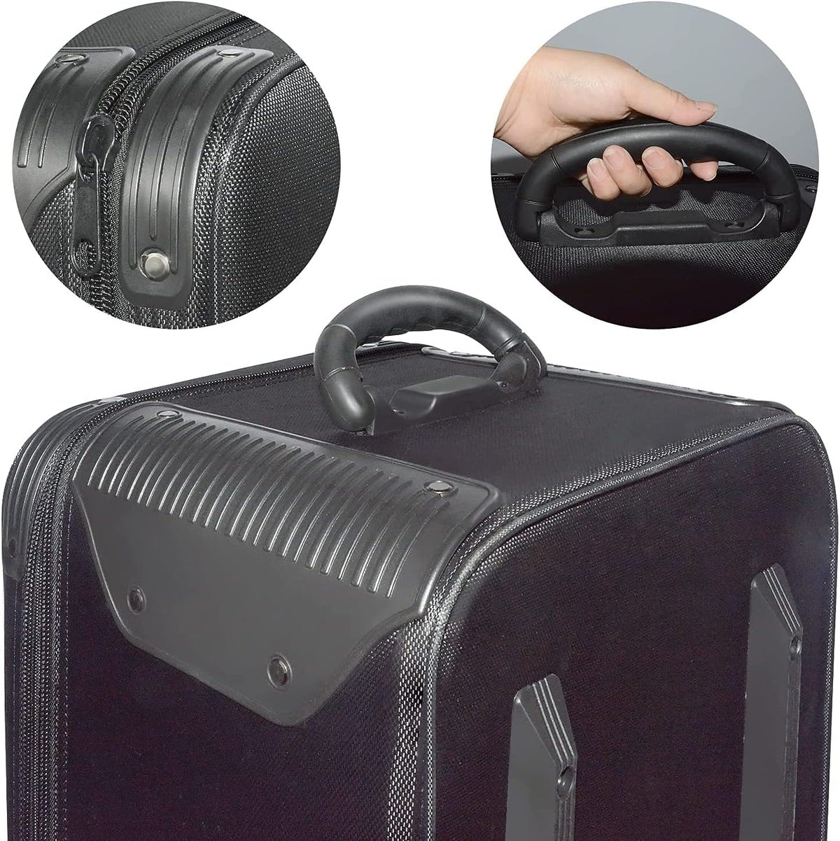 Camera Trolley Case with Straps Padded Compartment and Wheels 44x15x11.8 inches Q941