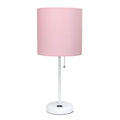 Pink Stick Lamp with Fabric Shade S426