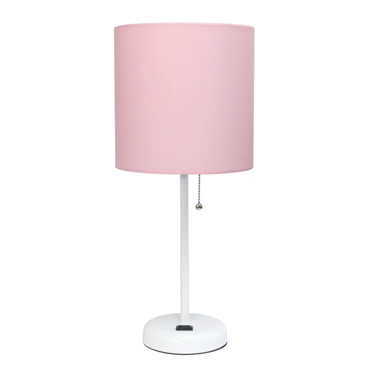 Pink Stick Lamp with Fabric Shade S426
