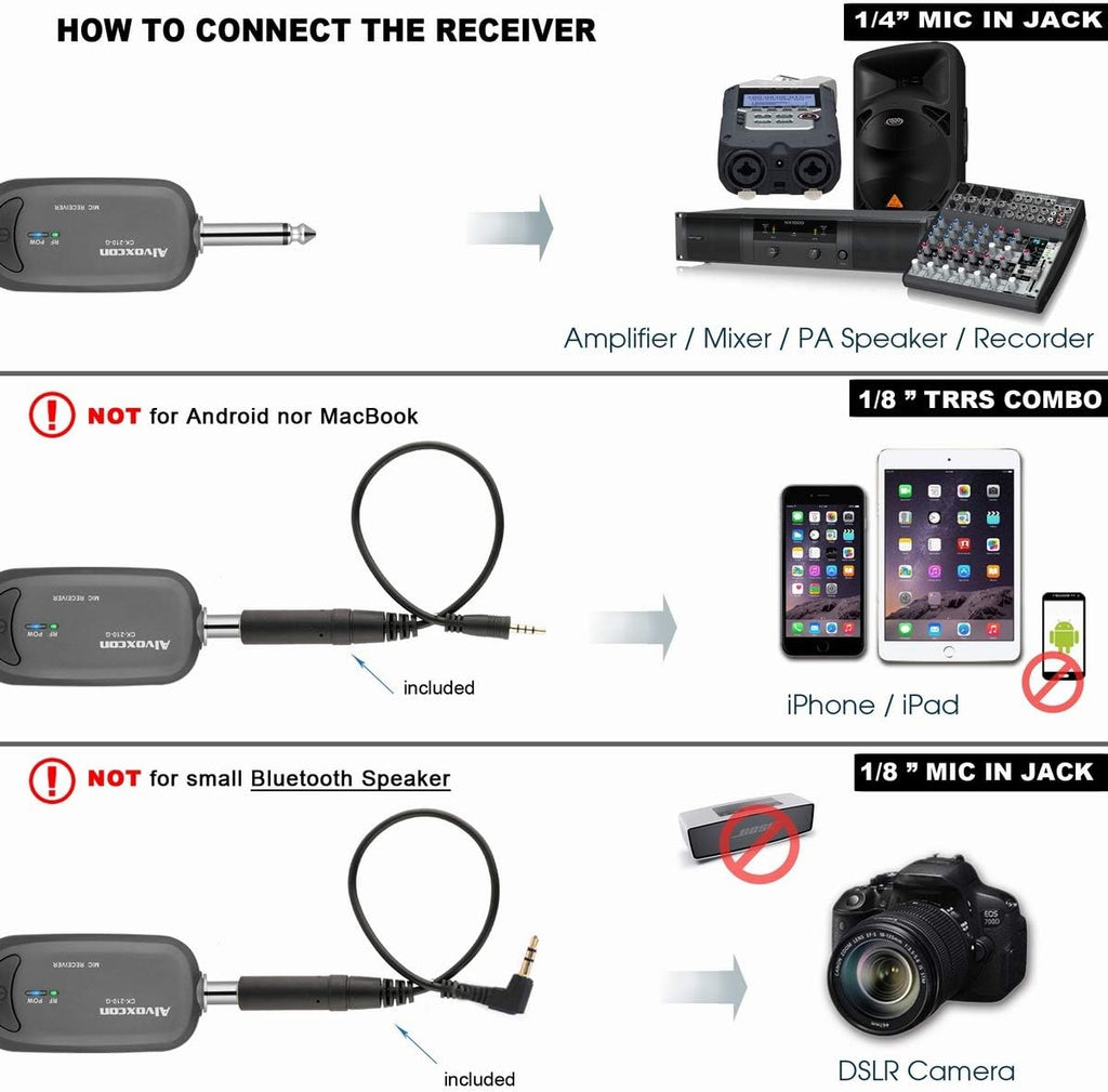 Rechargeable UHF Dynamic Wireless Microphone System, Pack of 2 B6219