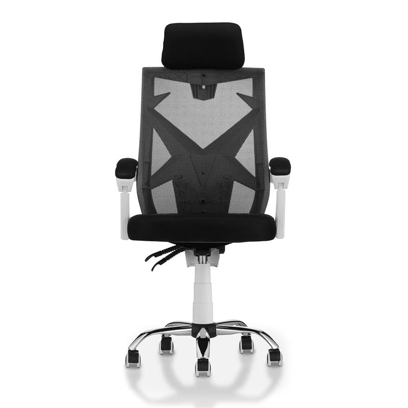 Black and White Ergonomic Metal Office Chair Y5028