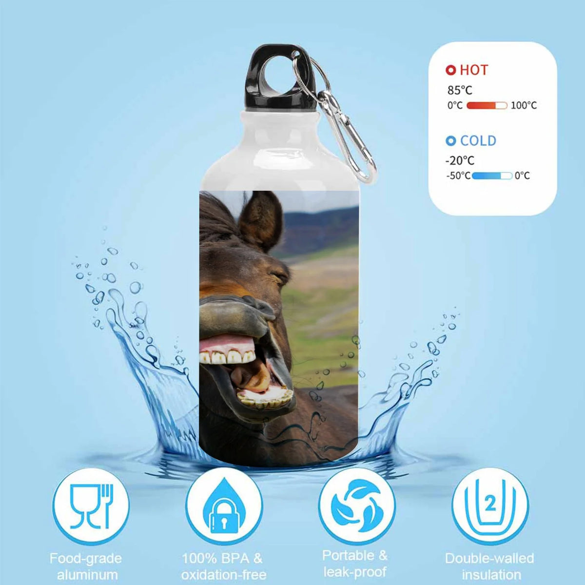 400ml Sport Aluminum Water Bottle with Twist Cap Y5356
