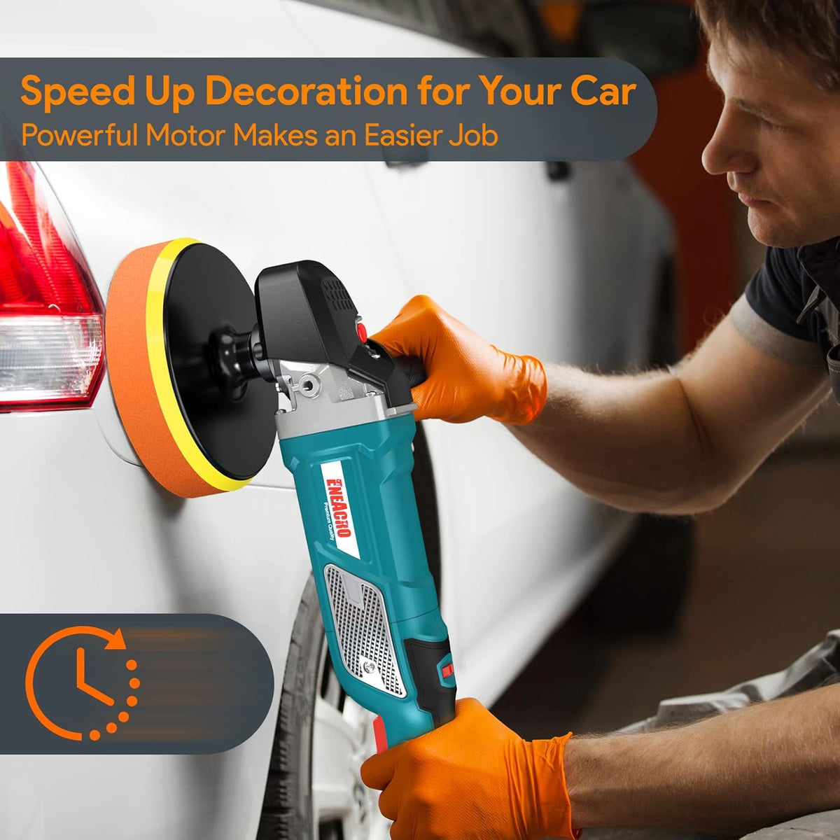 12 Amp 6-inch/7-inch Variable Speed Car Polisher, Pack of 2 V753