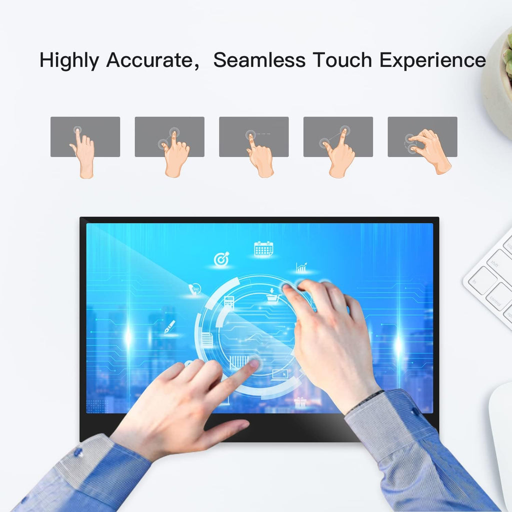 15.6" Portable Touchscreen Monitor with Kickstand 1080P Mini HDMI M788