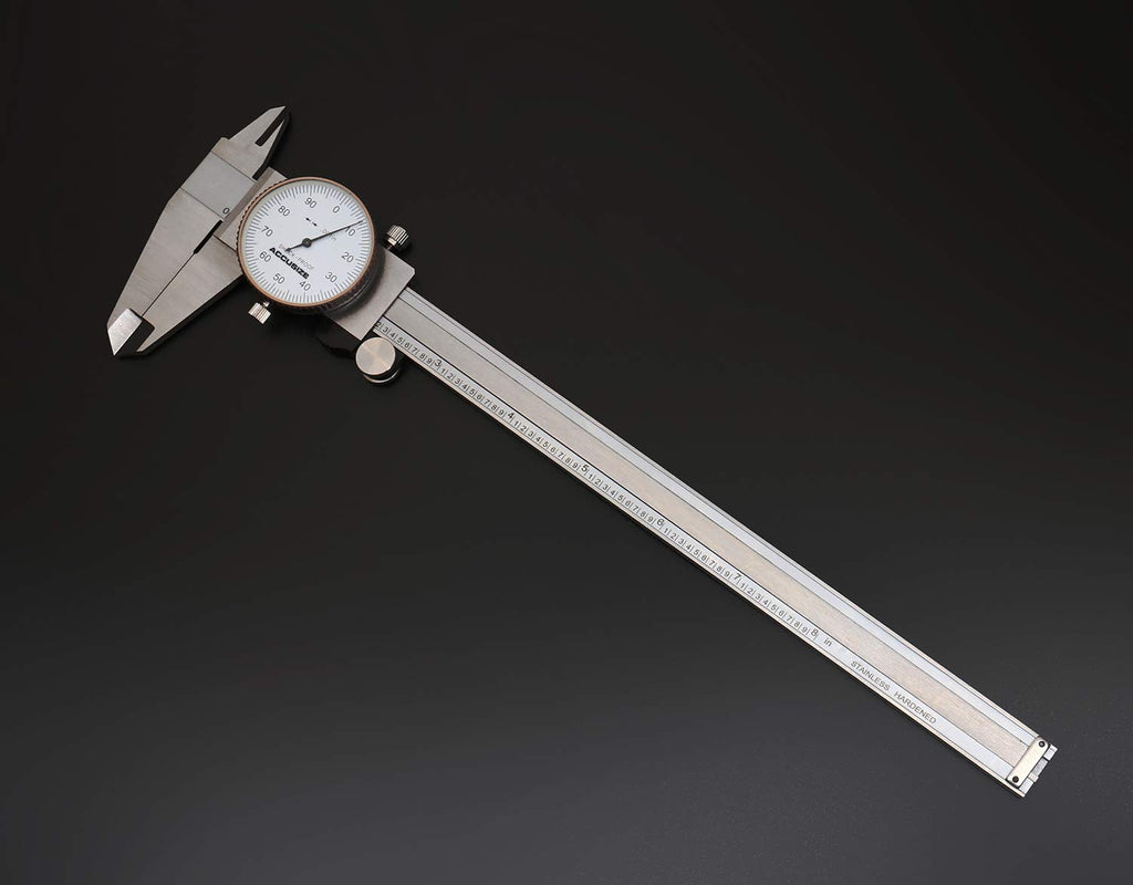 0-8'' by 0.001'' Precision Dial Caliper, Stainless Steel H105572