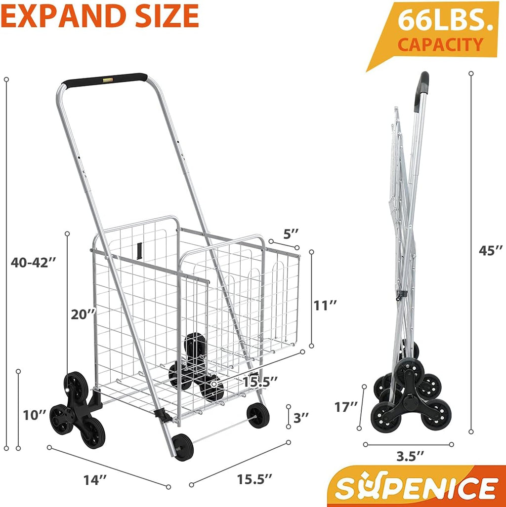 Collapsible Utility Cart with Wheels, 66 LBS Capacity T628839