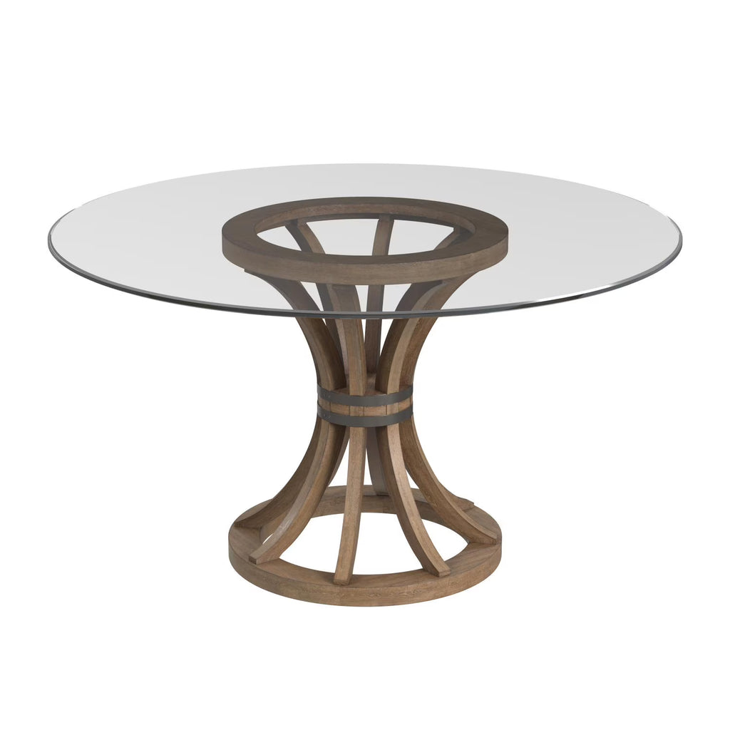 Brown Round Wood Dining Table T3269