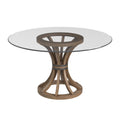 Brown Round Wood Dining Table T3269