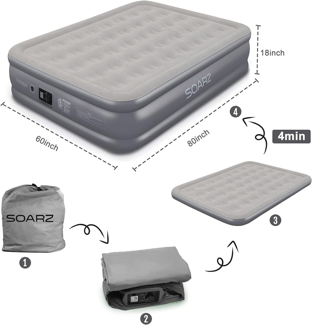 Queen Air Mattress with Built-in Pump Y17838