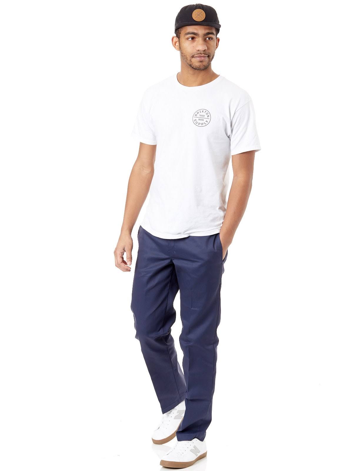 Navy Blue Slim Straight Work Pant F9452