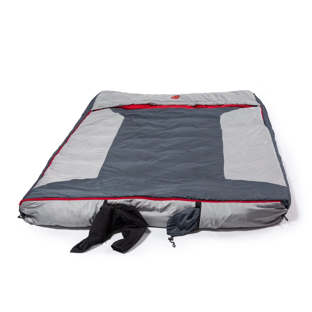 Red Double Wide Hooded Rectangular Sleeping Bag Z69314