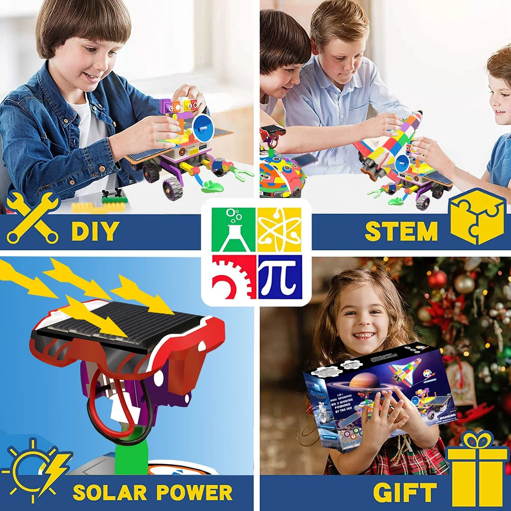3 In 1 Solar Robot Kit with Paints and Paintbrush J2680