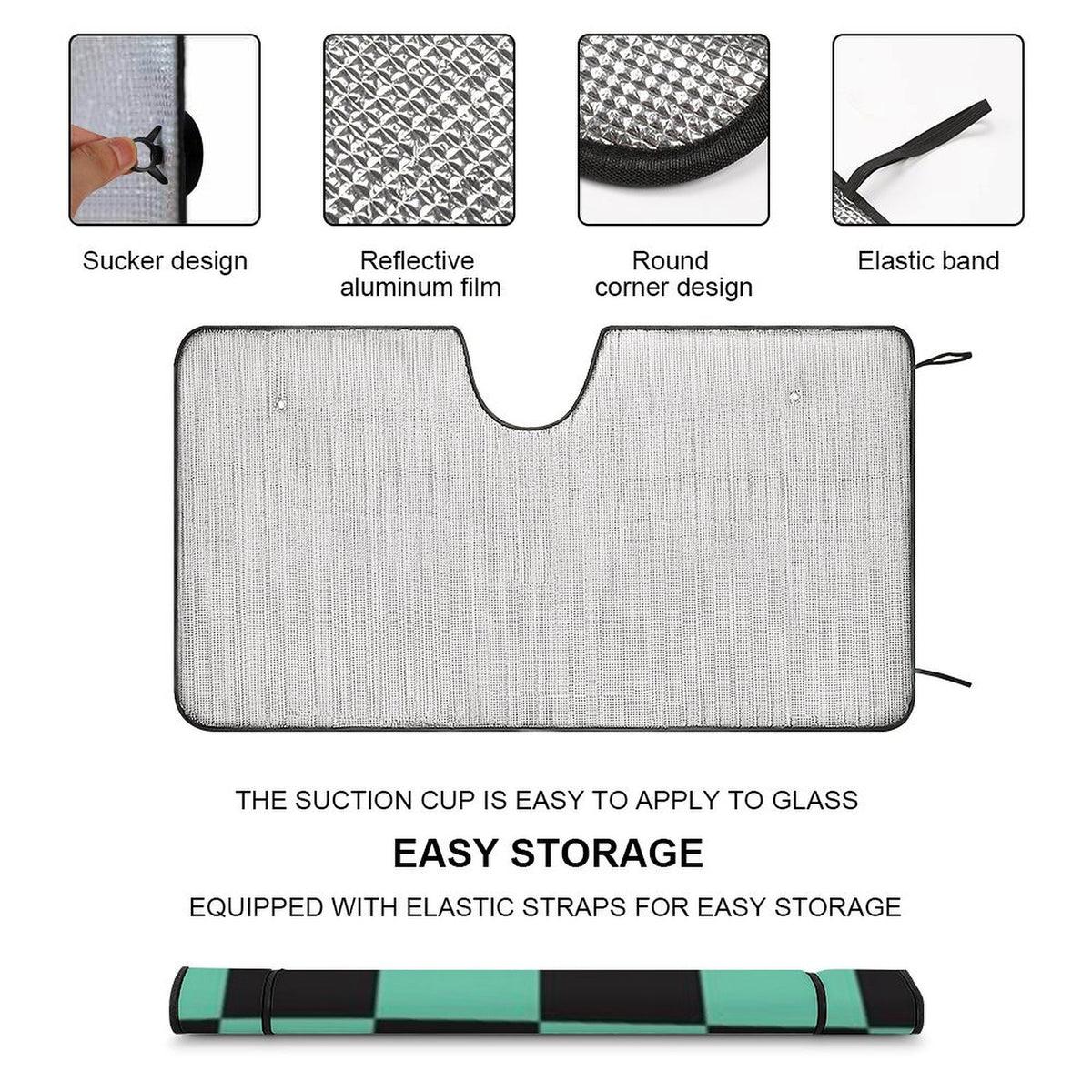 Foldable Reflective Car Windshield Sun Shade Cover B111