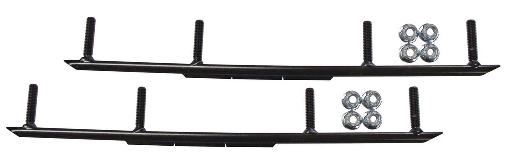 Orange XCS Snowmobile Skis with 4" Round Bars Complete Kit J869
