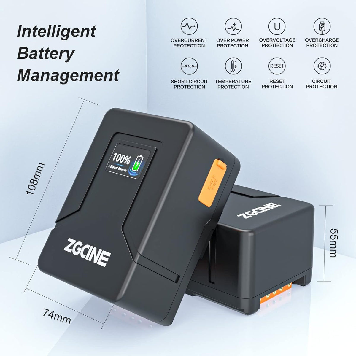 Mini V-Mount Battery 99Wh 14.8V 6800mAh with D-TAP USB-C USB-A Output O523999