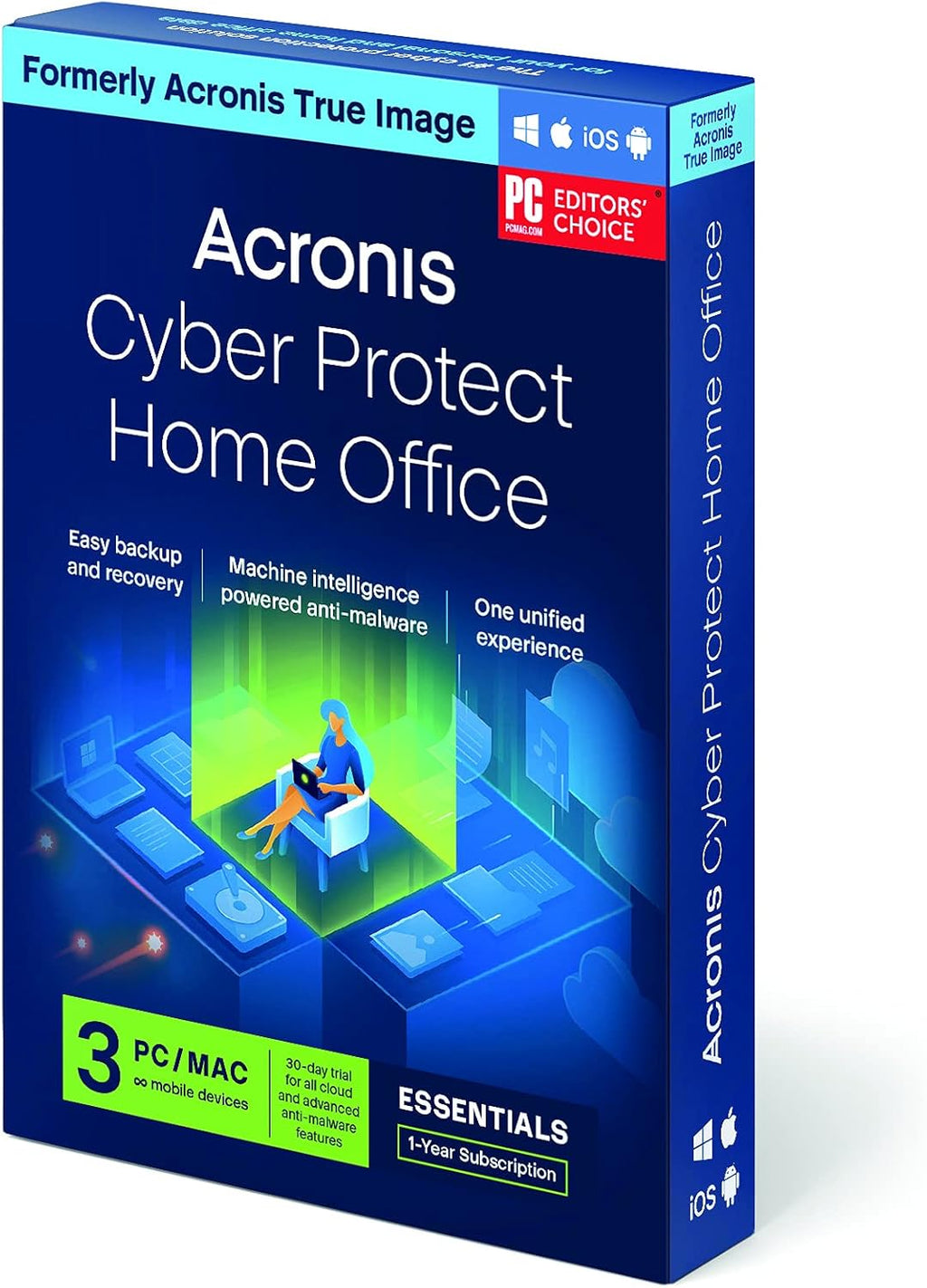 3 PC/Mac 1-year Personal cyber protection Local backup, cloning, recovery, anti-ransomware F26694