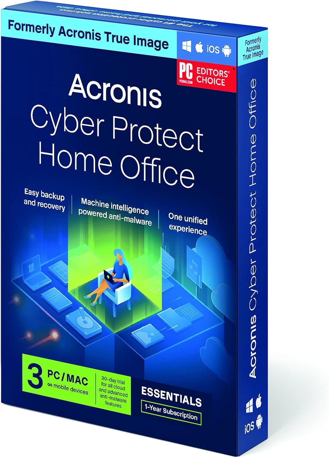 3 PC/Mac 1-year Personal cyber protection Local backup, cloning, recovery, anti-ransomware F26694