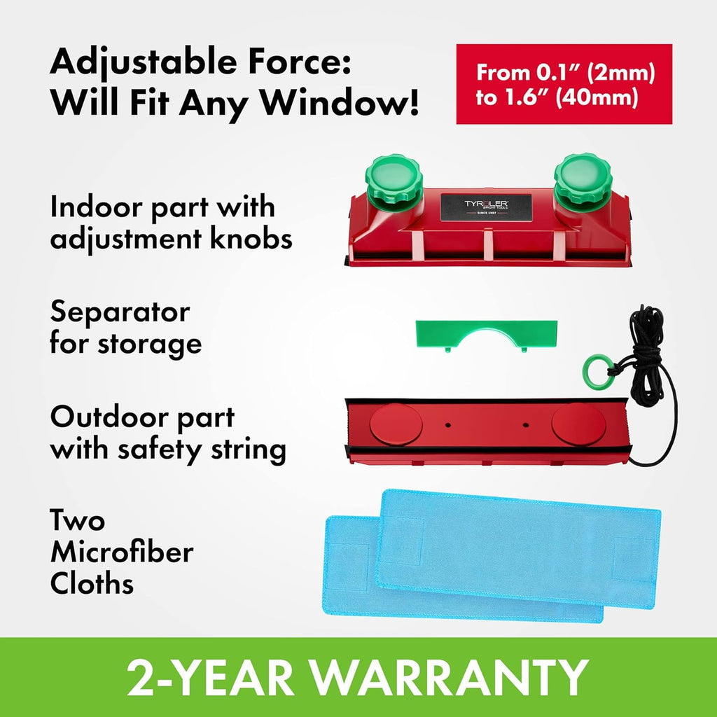 Magnetic Window Cleaner with Adjustable Force Control, Double-Sided L6908