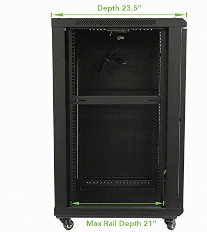 18U Wall Mount Audio Video Rack Cabinet with Glass Door Z959