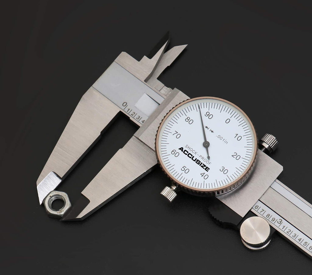 0-8'' by 0.001'' Precision Dial Caliper, Stainless Steel H105572