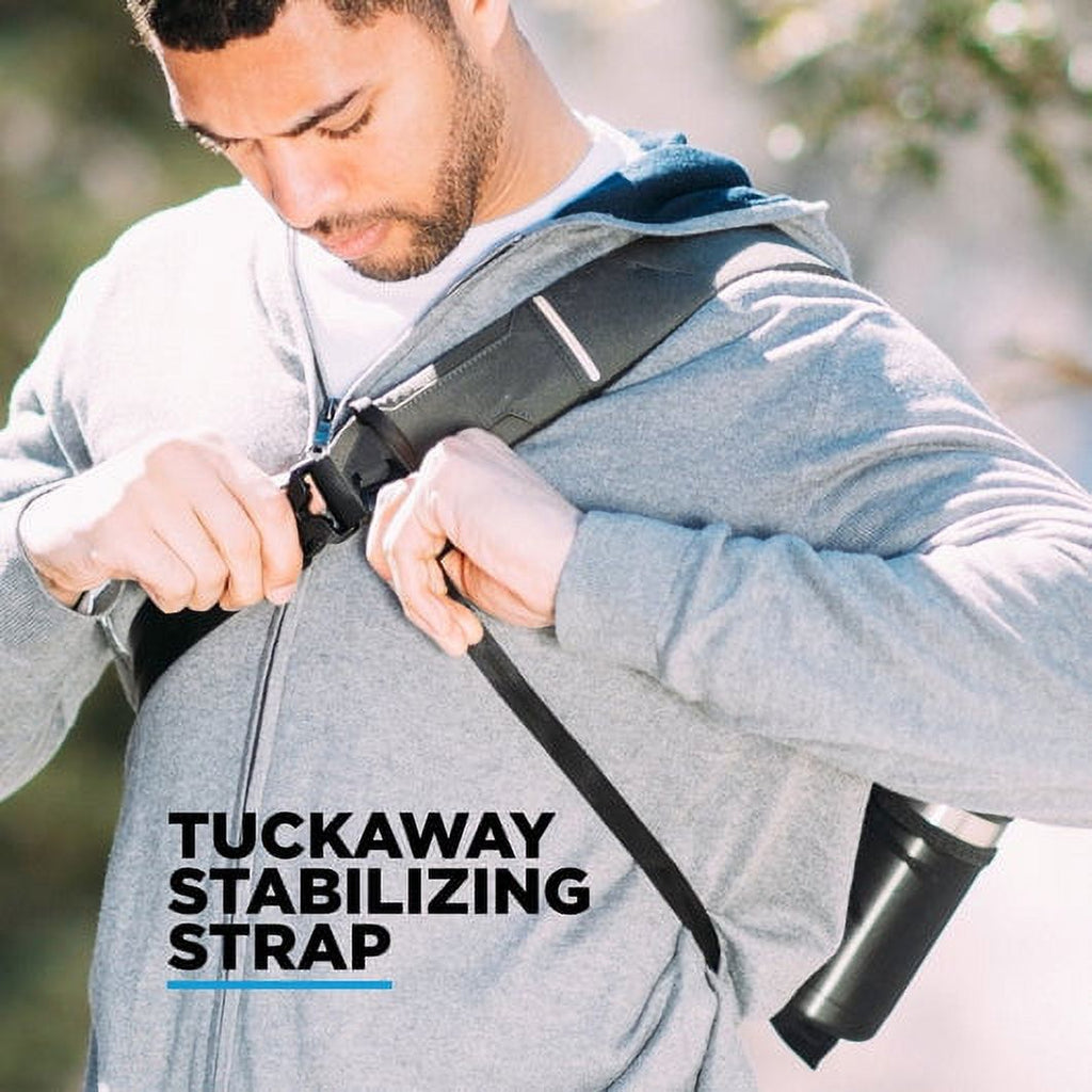 Black Water Resistant Anti-Theft Sling Bag X907425