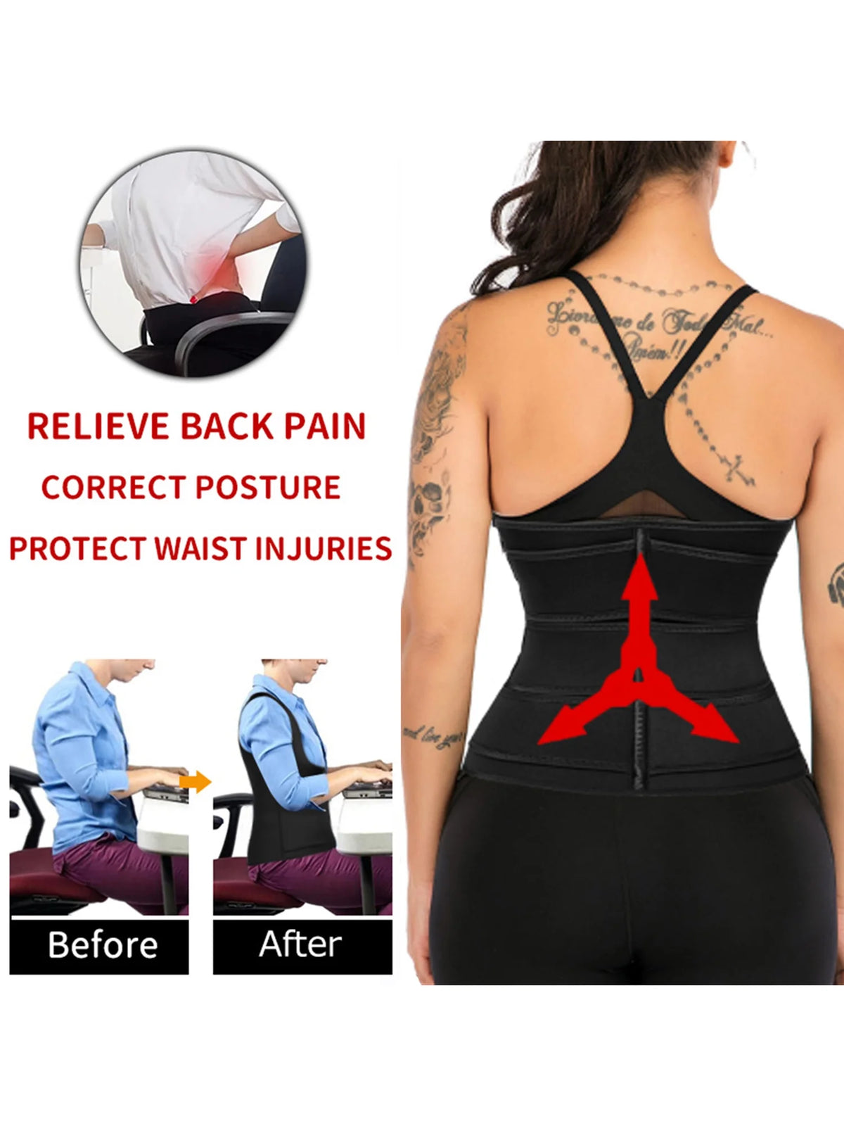 Neoprene Waist Trainer Corset with Adjustable Belt B169165
