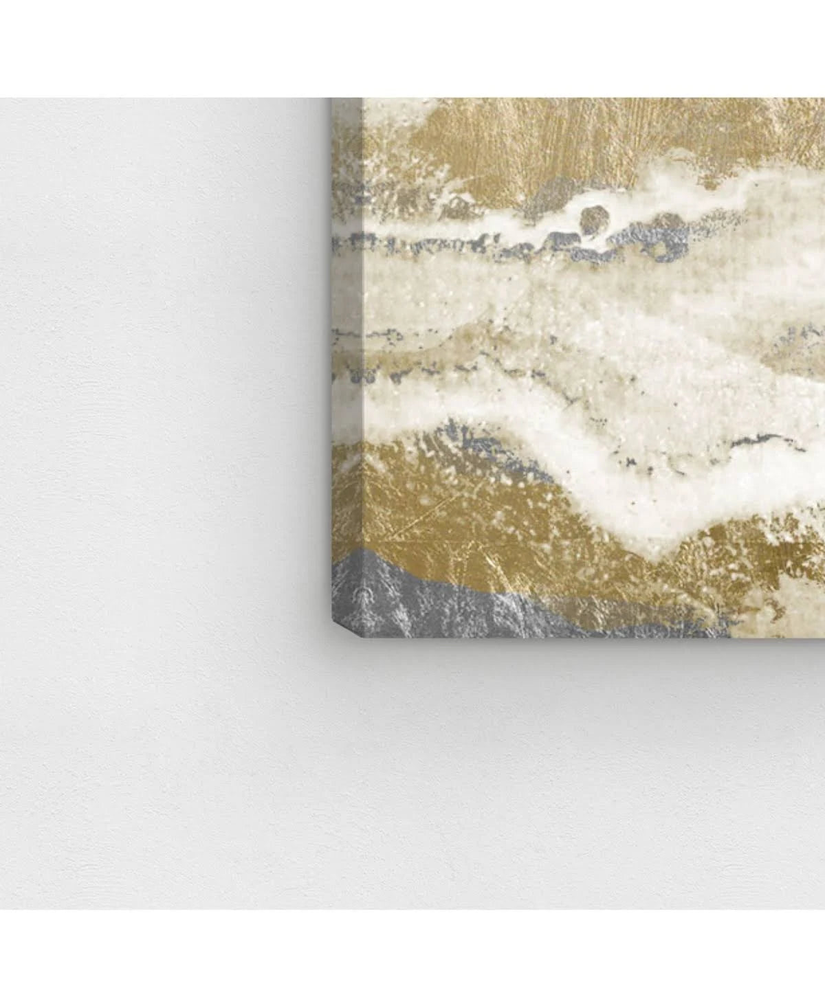 Gold Silver Agate Abstract Canvas H797667