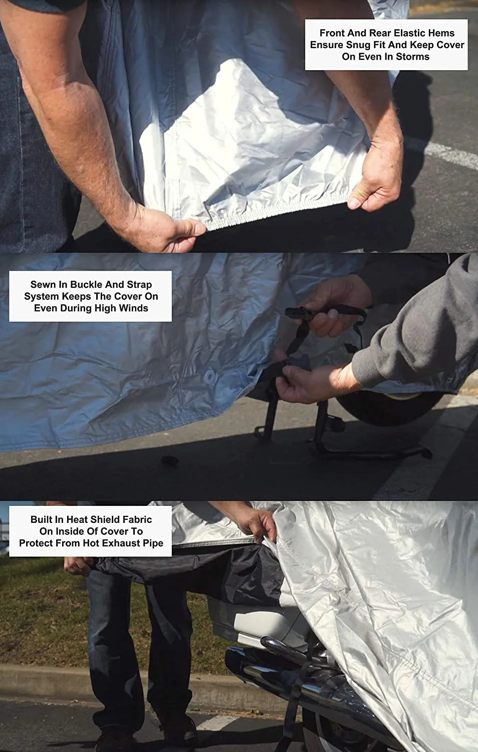 Scooter Cover with Reinforced Securing Straps and Storage Bag K272