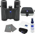 8x25 Compact Pocket Binocular Black Bundle with Lens Care Kit and Cleaning Cloth D73576
