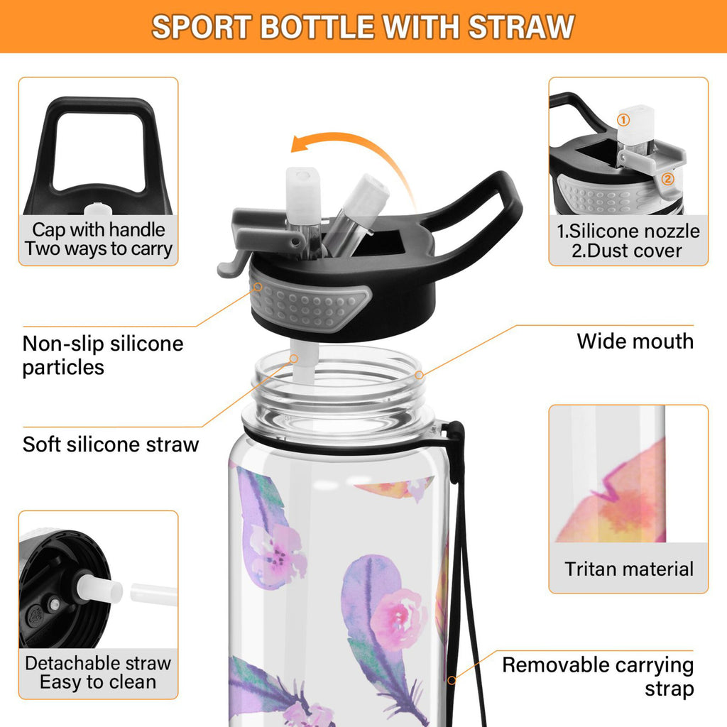 32oz Tritan Leakproof Water Bottle with Straw G728