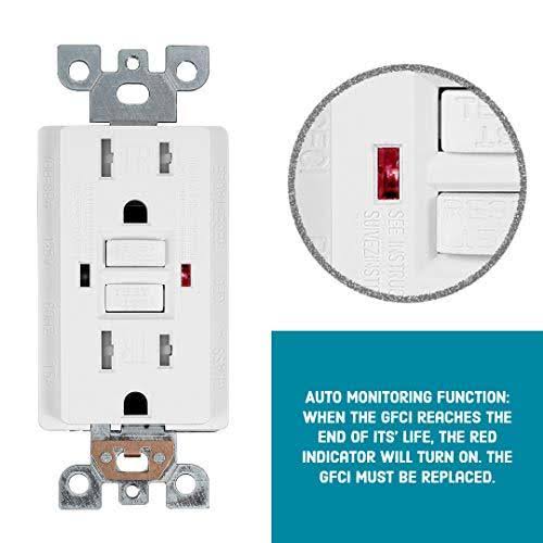 10 Pack Tamper Resistant 20-Amp/125-Volt GFCI Duplex Outlet Receptacle D254124