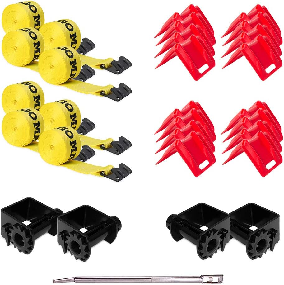 Flatbed Tie-Down Kit, 29 Pieces with Winch Straps and Corner Protectors V891098