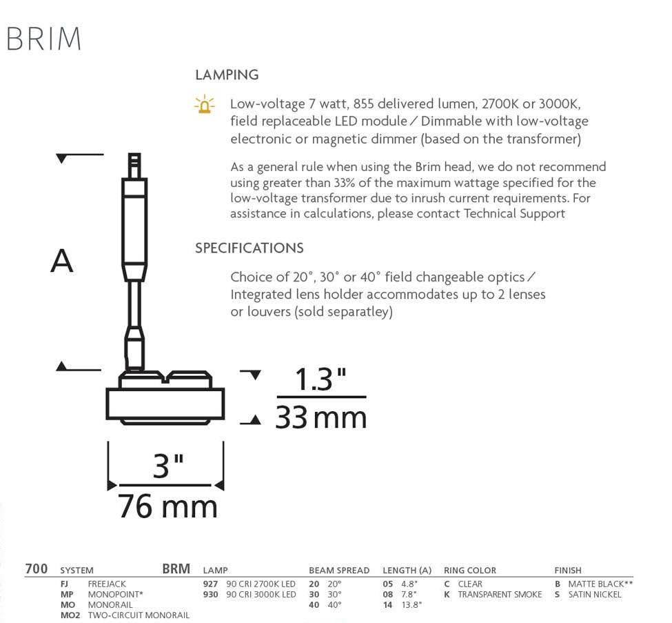 Brim Head Light M627