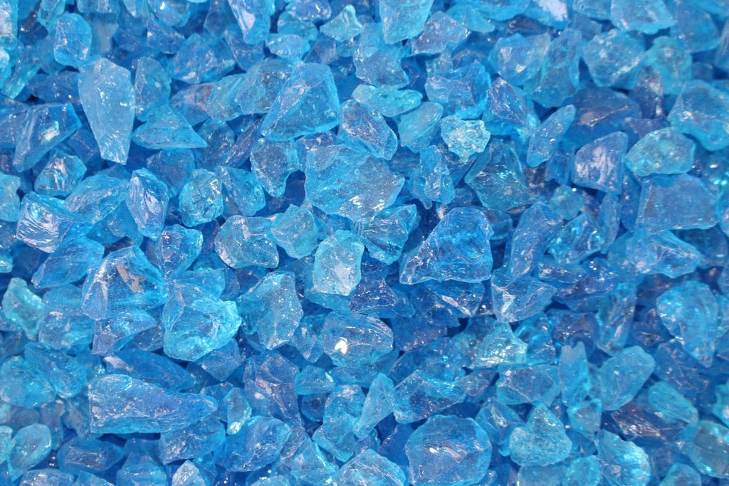 Turquoise Landscape Fire Glass W382