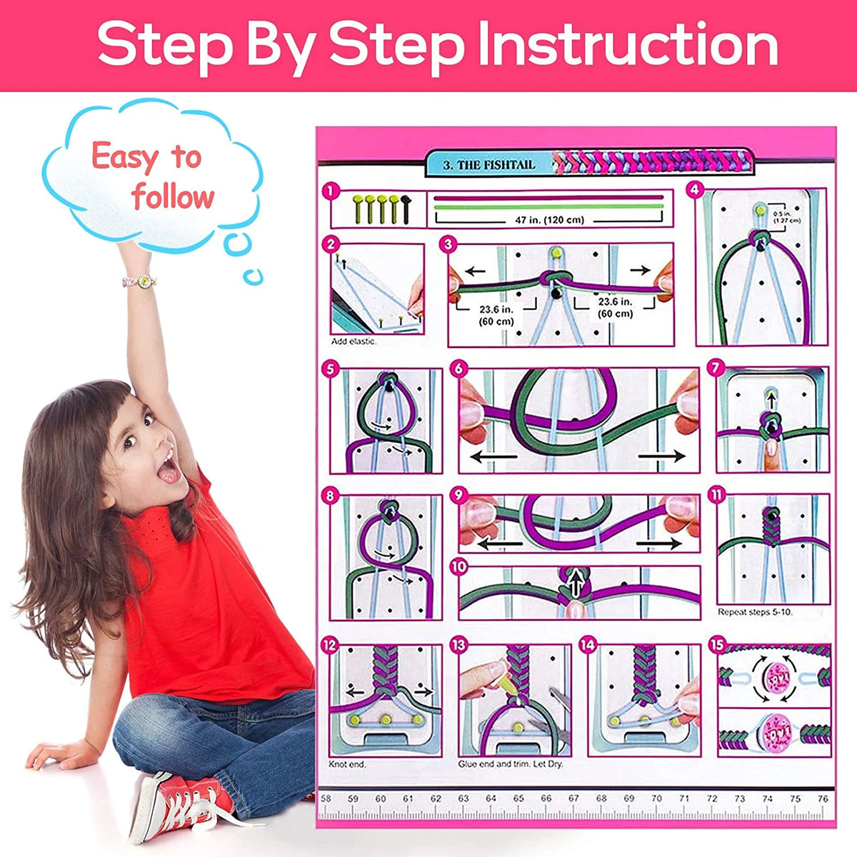 DIY Craft Kit Friendship Bracelet Making Set W12234