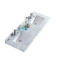 White Carrara Countertop 60 inch Single Hole with Rectangle Sink I5896