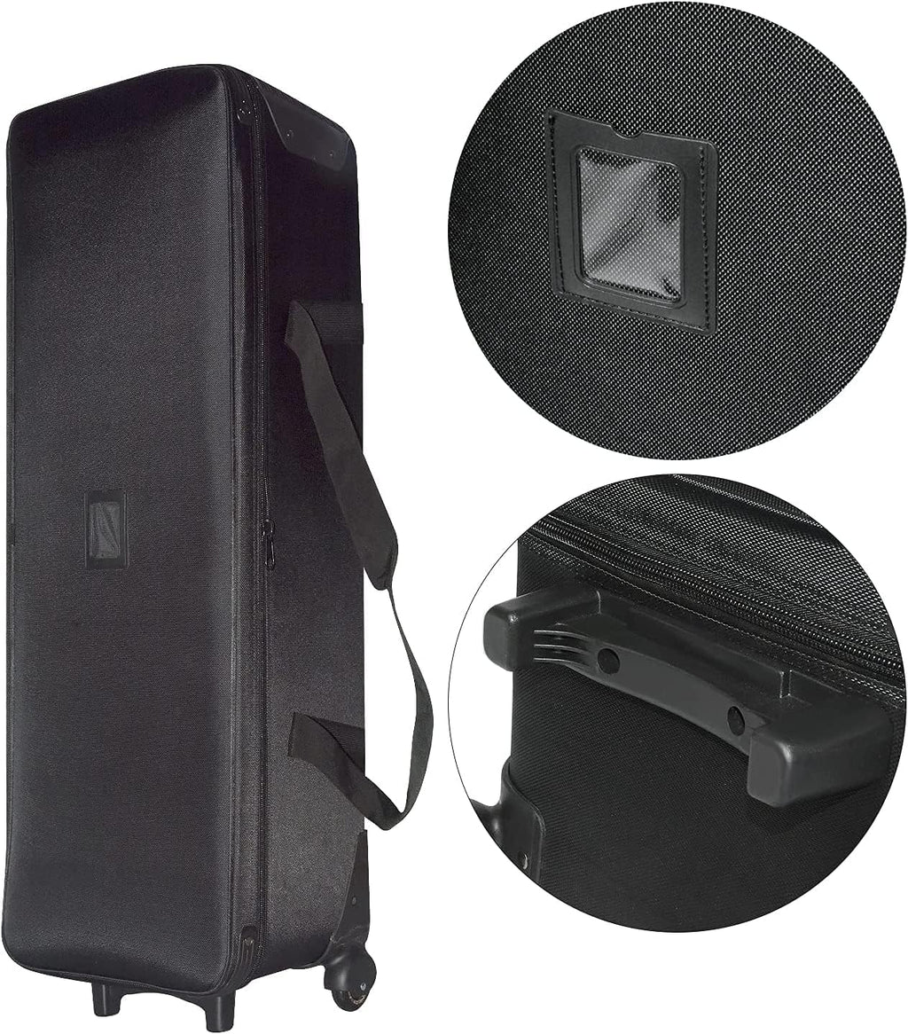 Camera Trolley Case with Straps Padded Compartment and Wheels 44x15x11.8 inches Q941