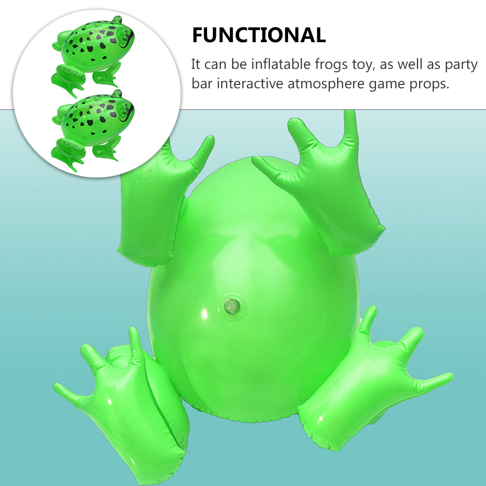 Luminous Inflatable Frog Toys Party Decor Funny Blow Up Toy U457345