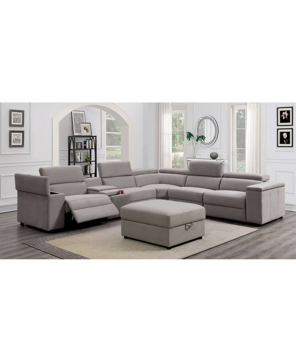 Gray Storage Ottoman I404