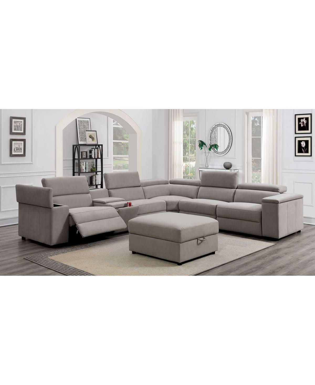 Gray Storage Ottoman I404