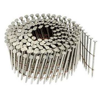 8D Coil Framing Nail Ring Shank Electro Galvanized 7500 J433695